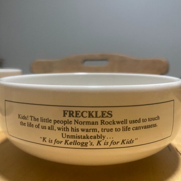 12-(VK) Vintage.Kitchen. Collectors. Rare. Norman Rockwell. Kelloggs. Bowls. - Picture 2 of 13